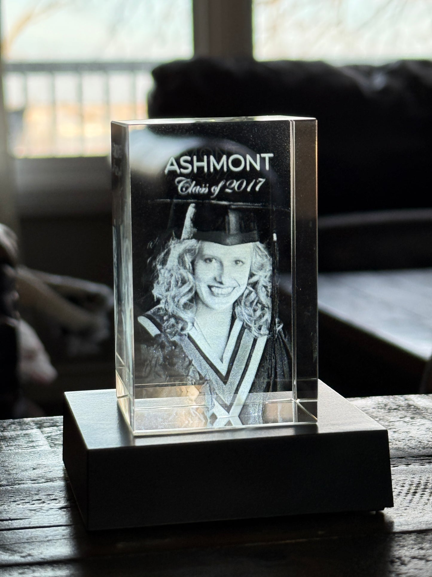 3D Engraved Graduation Crystal