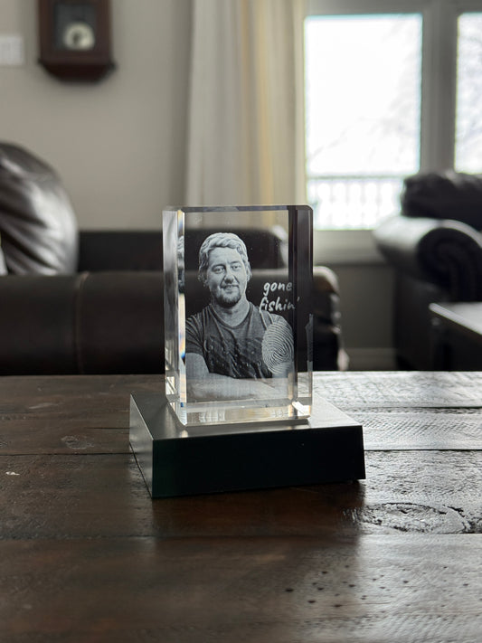 3D Engraved Memorial Crystal